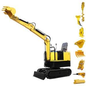 Free Shipping Mini Digger CE/EPA/Euro 5 China Wholesale Compact Mini Excavators 1 Ton Prices with Thumb Bucket for Sale