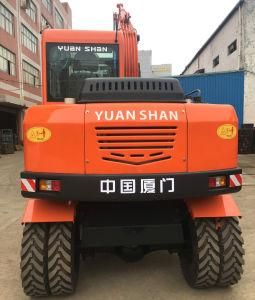 6.5 Ton, 0.25cbm Capacity Brand New Construction Wheel Excavator for Sale