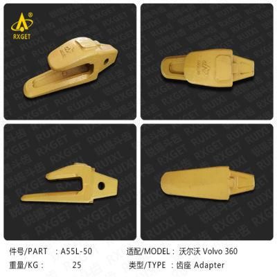 A55L50 Volvo Ec360 Series Bucket Adapter, Excavator and Loader Bucket Digging Tooth and Adapter, Construction Machine Spare Parts