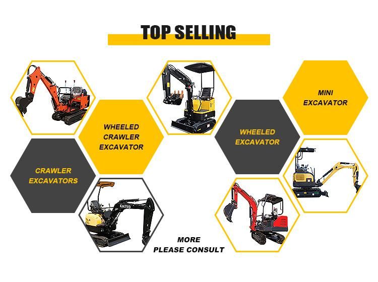 Famous Brand Hydraulic Parts Digger Mini Garden Tractors Wheeled Excavators Steel Tracks