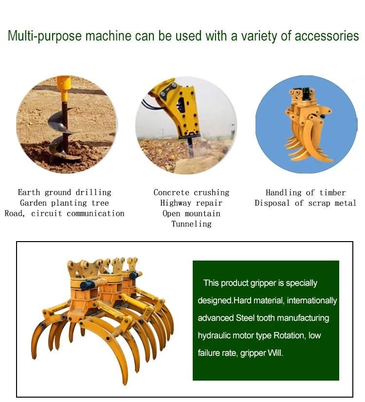 Wheel Bucket Excavator with Grapple Track Chain in Dubai