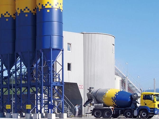 Stationary Concrete Batching Plant 60m3 Concrete Mixing Plant Hzs60 for Sale