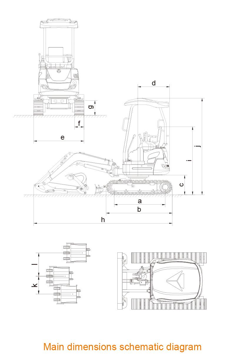 Rhinoceros 2.0ton Xn20 Mini Small Crawler Excavator with Break Hammer