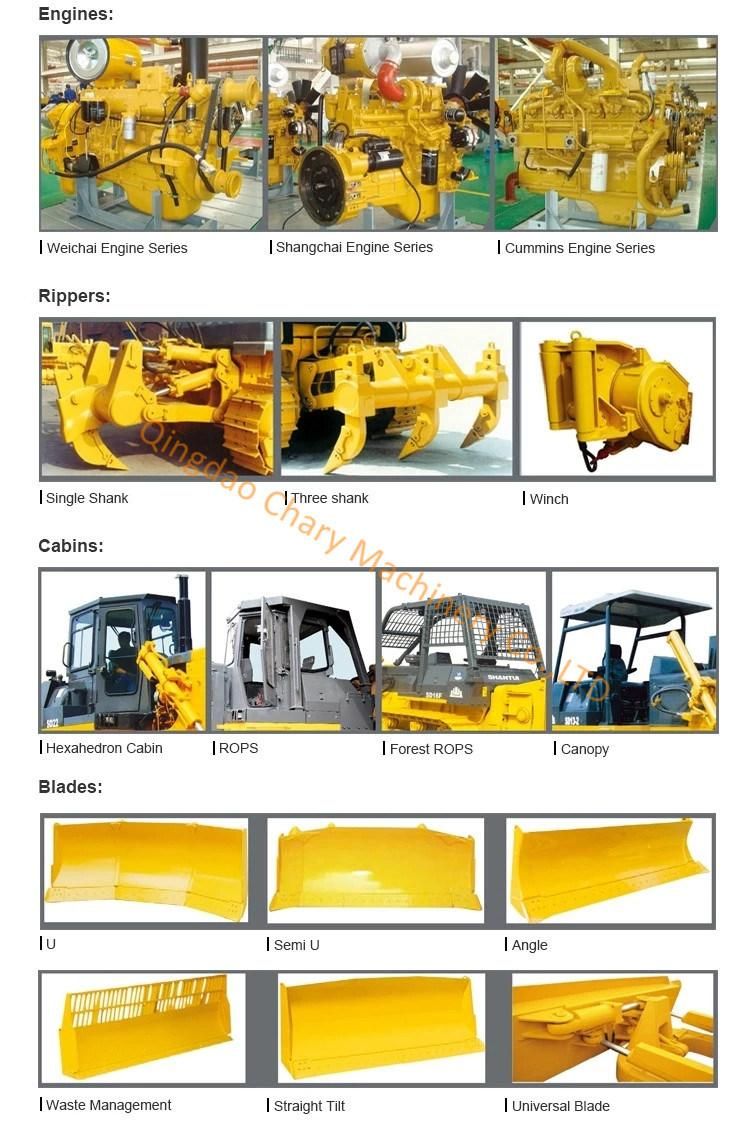 Best Sell Bulldozer in China 4.9m3 Kamatsu Technology Ty165-3 Hbxg Crawler Bulldozer