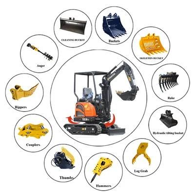2 Ton New Cheap Mini Excavator for Sale Garden Construction