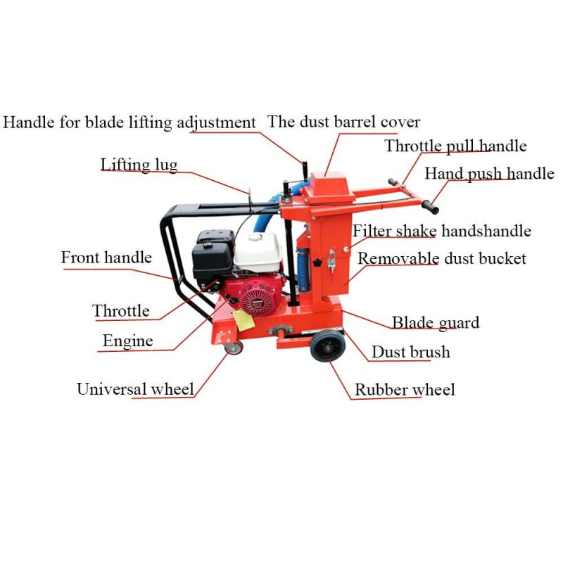 Hand-Push Type Road Surface Vacuum Grooving Machine Asphalt Cutter