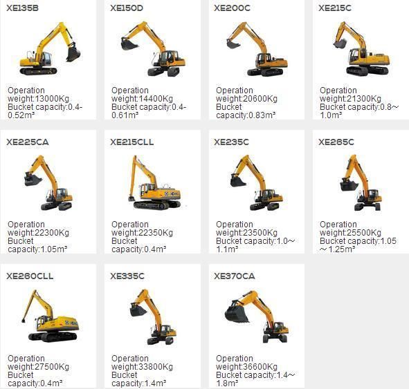 XCMG Brand Excavator Machinery 1 Ton-7000 Ton Excavator China Top Excavator Machine with Excavator Parts for Sale