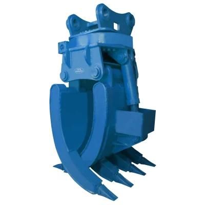 Excavator Attachment Hydraulic Log Wood Grapple for Wood Loading
