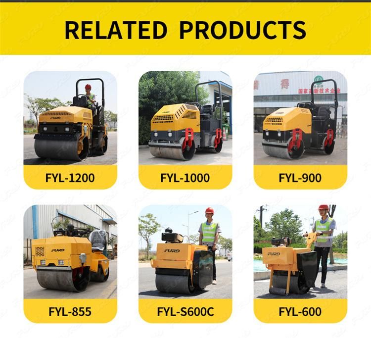 Double Drive Mini Road Roller Walking Behind Vibratory Roller