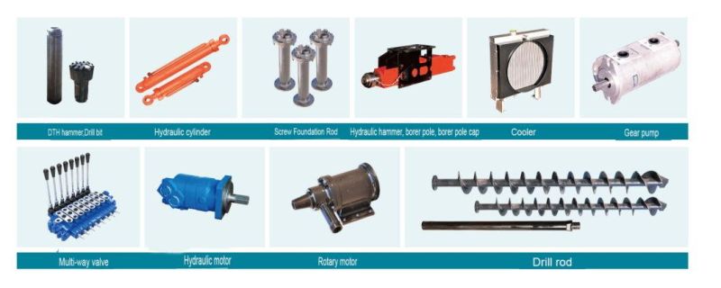 New Design Drilling Piling Screwing Helical Pile Driver Attachment with Hydraulic Hammer
