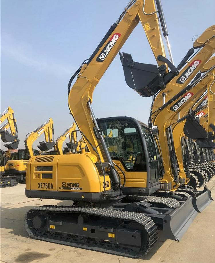 XCMG Brand New Xe75D 7 Ton Excavator Machines Cheap Crawler Excavator Mini Prices for Sale
