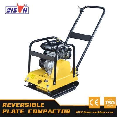 Bison Construction Equipment Walk Behind Gasoline Reversible Plate Compactor