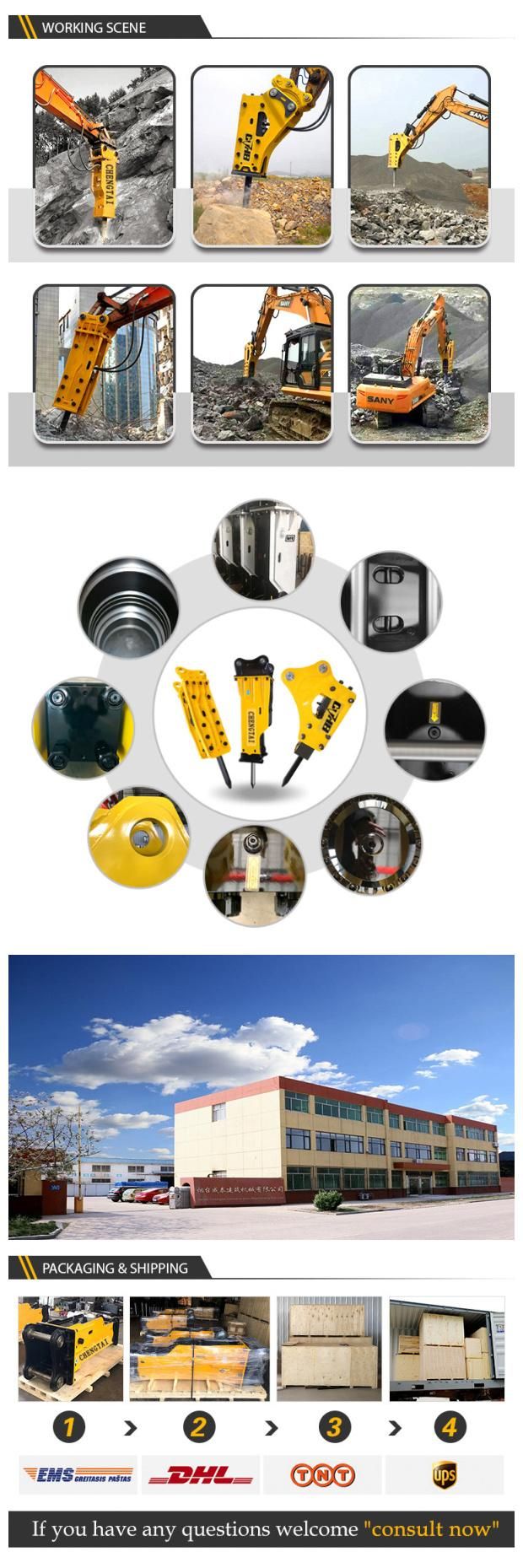 Professional Manufacturer of Long Service Life Hydraulic Breaker Parts