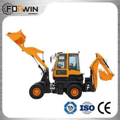 Fw150 Articulated Front Mini Wheel Backhoe Loader Excavator Machine with Side490