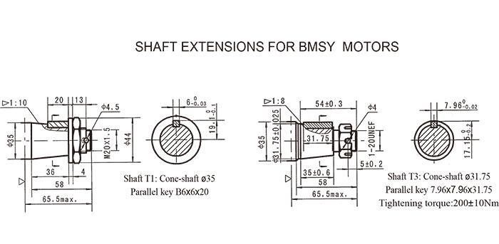 Bmss Bearingless High Pressure Hydraulic Motor