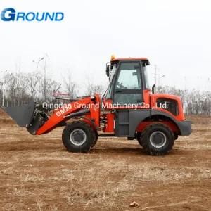 2 ton mini loader/wheel loader with adjustable steering wheels for construction