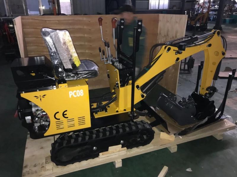 Mini Excavator Track Hoe Mini Bulldozer for Sale 0.8 Ton Small Excavation Equipment