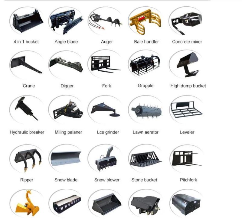 Original Manufacturer Jc Series Rated Horsepower 25-140HP Skid Steer Loader with Rated Load 380-1400kgs for Sale