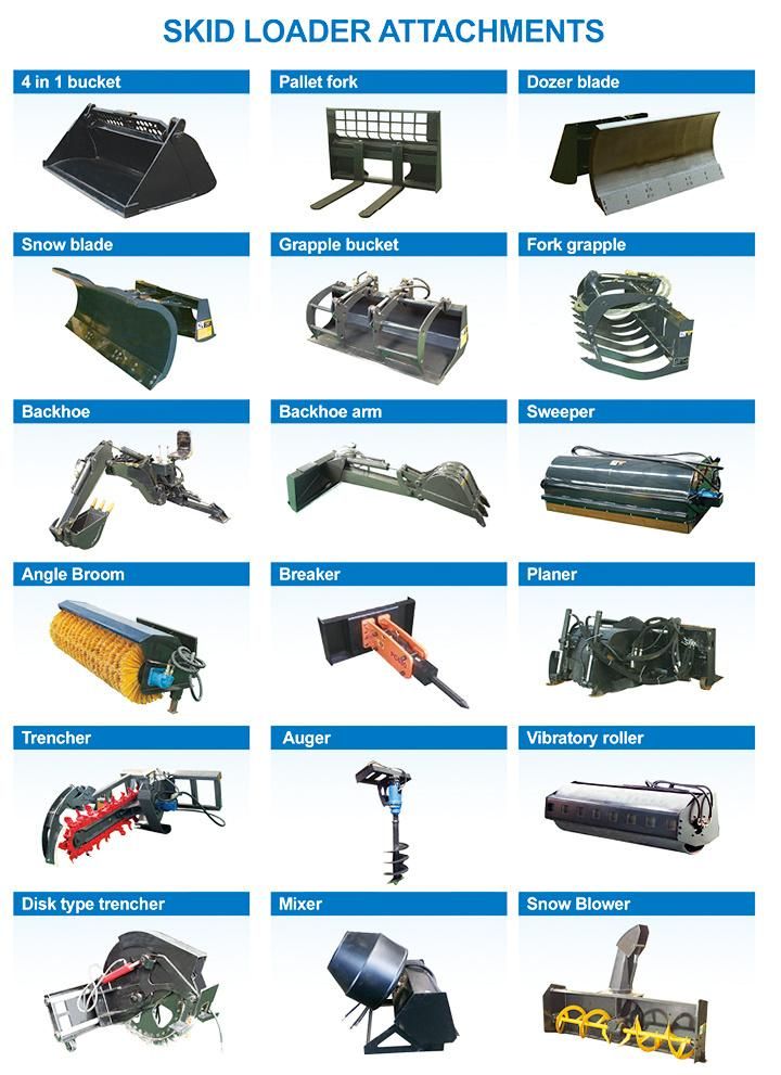 JC40/JC45/JC60/JC75/JC95/JC120/TS50/TS65/TS100/TS125 Skid Steer Loader for Sale
