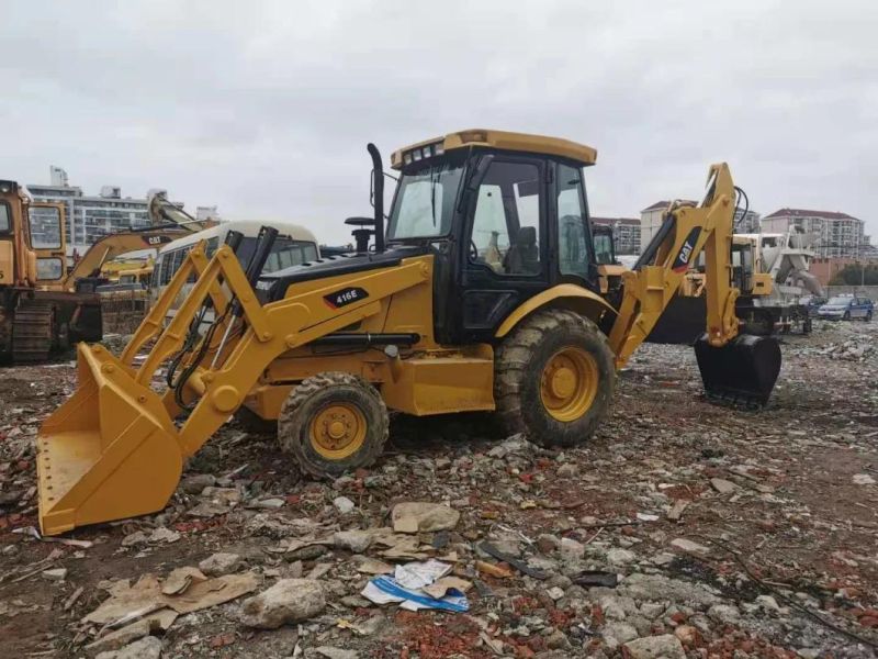 Used Caterpilla Cat416 Cat420 430 Backhoe Loader Excavator 4X4 Wheel Mini Towable Backhoe Loaders with Double Traction Caterpillar Backhoe 416