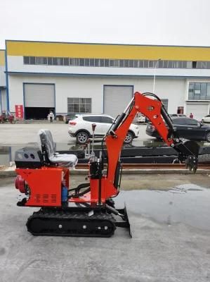 Mini Excavator Track Hoe Mini Bulldozer for Sale 0.8 Ton Small Excavation Equipment