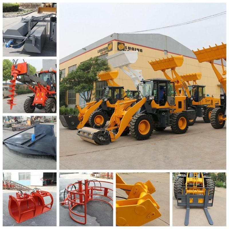 Mini Small 3 Tons Front End Bucket Shovel Wheel Loader with 1.3-1.7cbm B &Snow Blower&Mixing Bucket&Quick Hitch&Yunnei Cummins Weichai&Mulcher