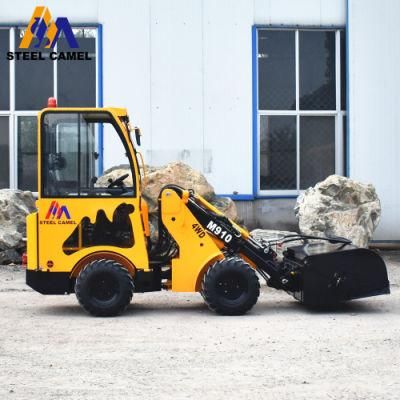 1ton Mini 4*4 4WD Steel Camel M910 Telescopic Boom Wheel Loader Agricultural Front End Wheel Loader for Sale