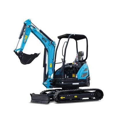 2.0 Ton 2.6 Ton Mini Crawler Excavator Replacement Assistives 600 mm Bucket Small Digger Factory Price for Sale