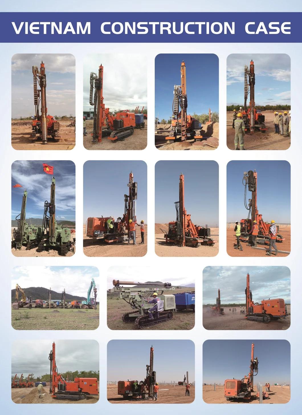 Crawler Drill Rig Hydraulic Photovoltaic Pile Solar Ramming Machine