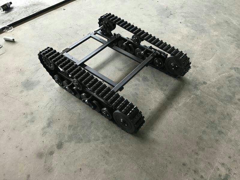 Robot Tracked Undercarriage with 100mm Rubber Track Max Load 150kgs