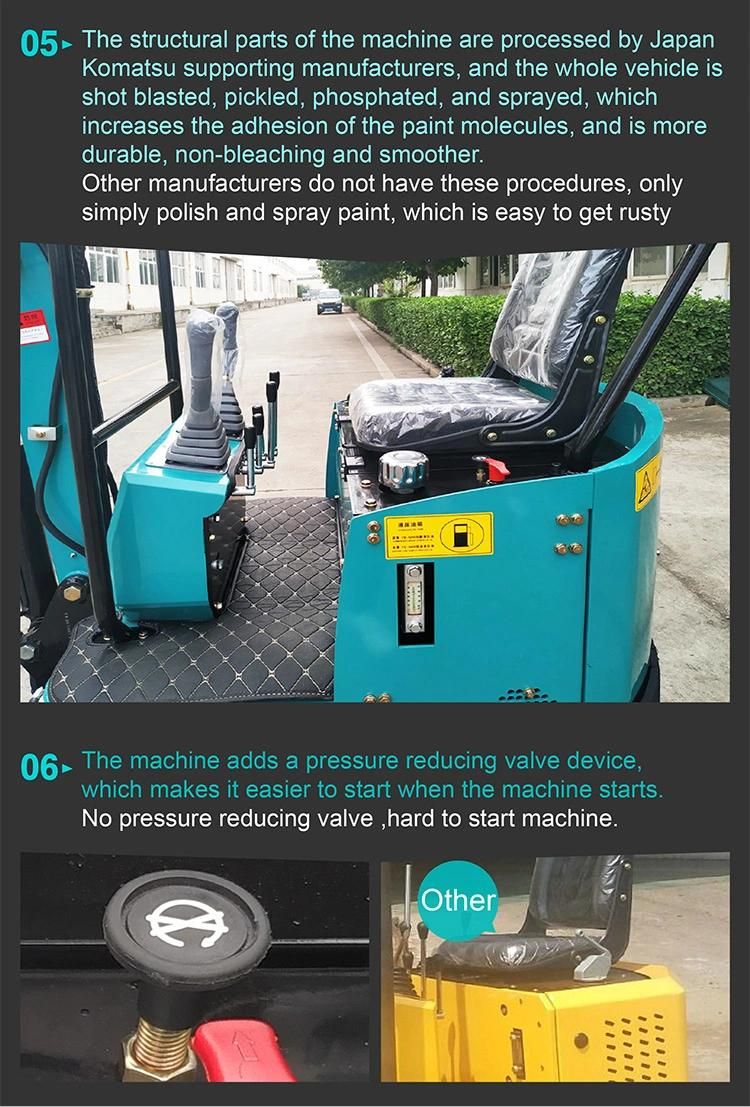 1000kg Hydraulic Mini Excavator with Swing Arm for Sales