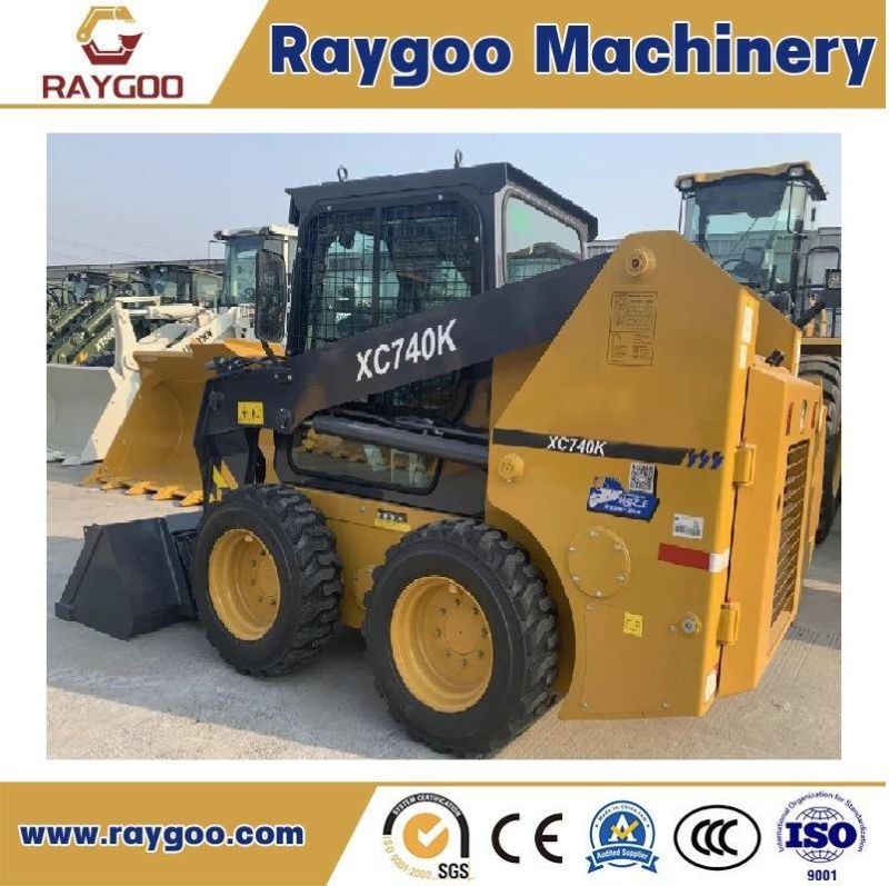 Xc740K China Best 750kg Mini Skid Steer Loader with Multi-Attachment for Sale