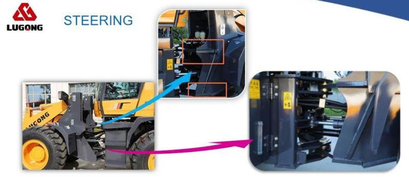 CE Approved Lugong LG946 2.5ton Air Brake Loaders with Grapple for Construction Work