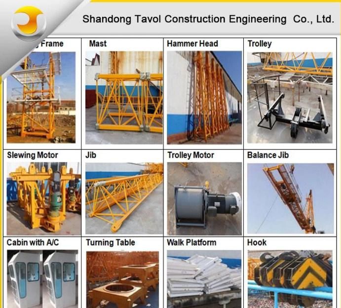 Tc5010 4ton Tower Crane 50m Boom Self Erecting Tower Crane