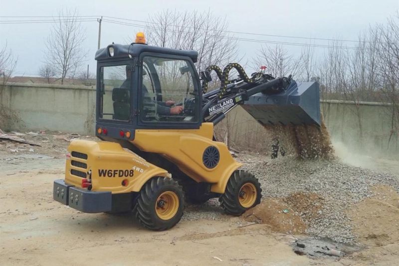 China Compact Loader Newland Brand W6fd08 Small Loader Mini Loader Full Hydraulic Telescopic Loader for Sale