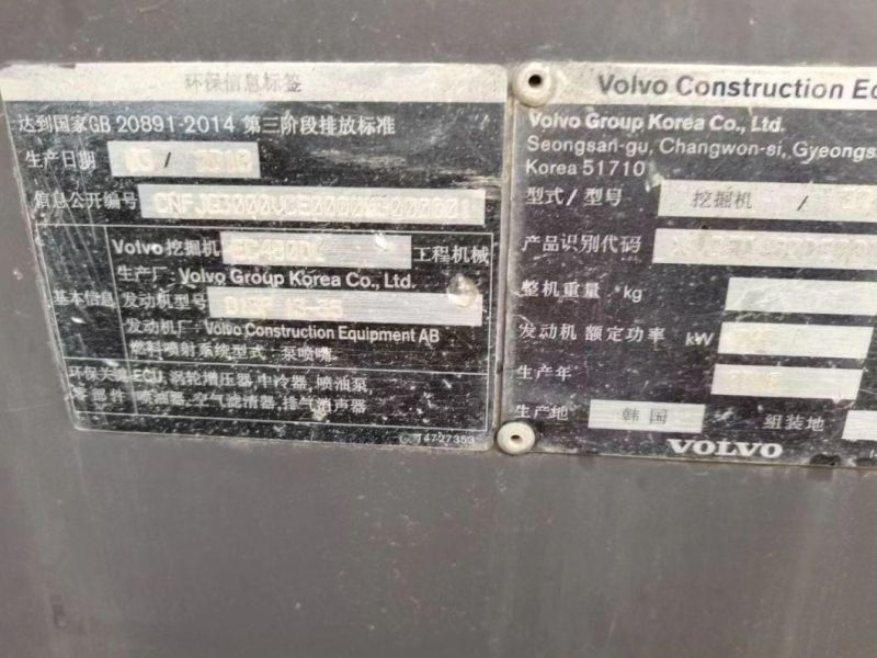 Volvo Ec480dl Mining Machine Used Second Hand Crawler Excavator Big Digger Caterpillar Komatsu Hitachi 48 Ton Construction Machinery Excavators for Sale Ec480