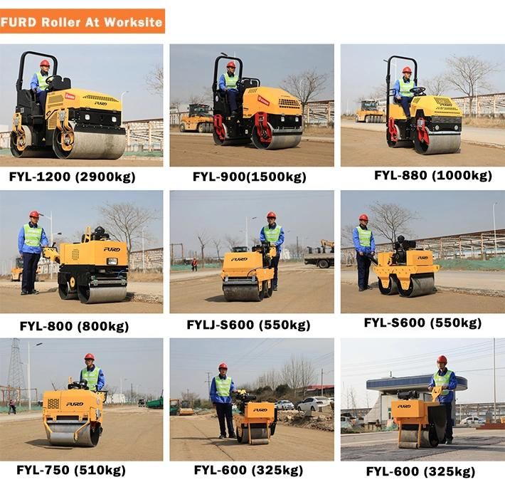 510kg Single Drum Mini Vibratory Road Roller Construction Machinery Compactor with Good Price