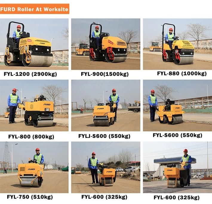 510kg Single Drum Mini Vibratory Road Roller Construction Machinery Compactor with Good Price