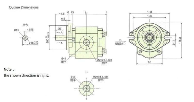 Hydraulic Gear Pump Hydraulic Pump Gear Pump Cbtdh