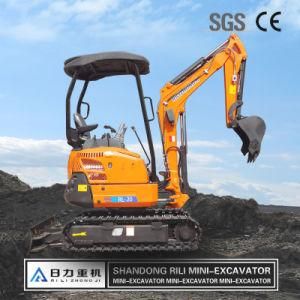 China New Mini Digger Hydraulic Mini Crawler Diesel Type Blue Small Excavator 2ton Price for Sale