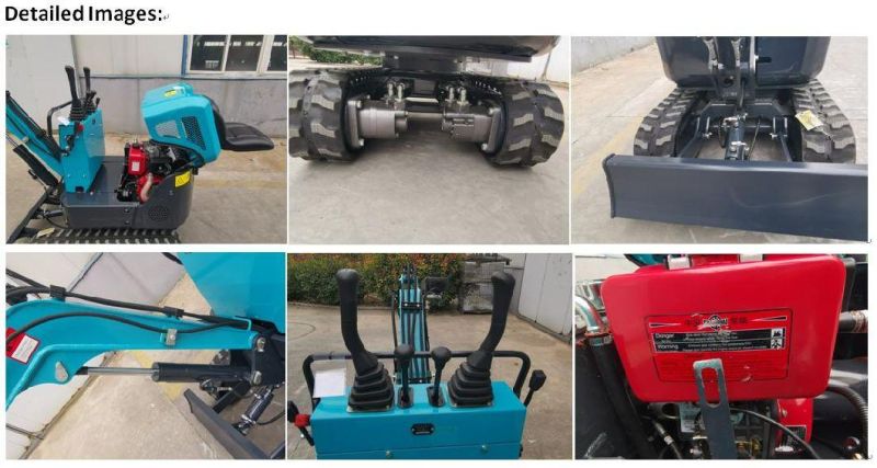 Construction Machinery 1 Ton Hot Sale Mini Digger with Attachments From Manufacture
