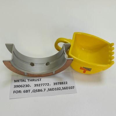 Metal Thrust 3906230 3927772 3978822 for Engine 4bt 6bt Qsb6.7 S6d102 Spare Parts 3939859 4893693machinery Engine