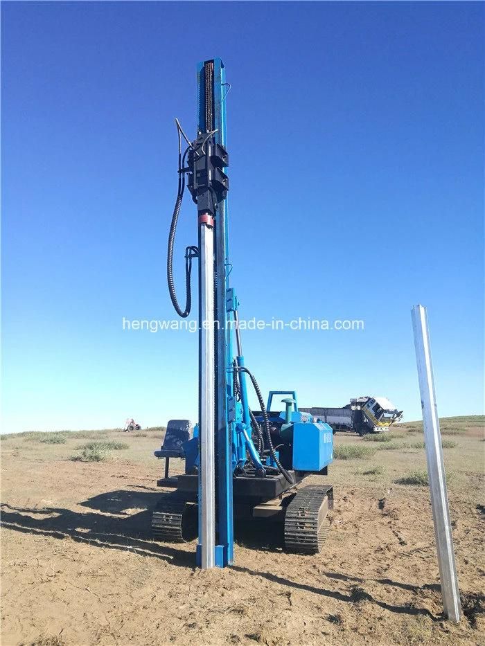 Highway Steel Guardrail Post Hydraulic Hammer Pile Driver