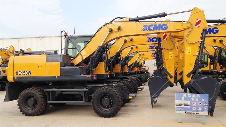 XCMG Official Xe150W Semi-Autonomous Wheeled Excavator Price for Sale