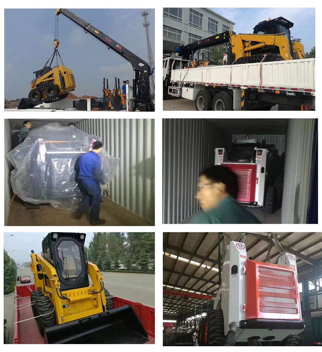 China F85W 85HP Wheel Type Skid Steer Loader for Sale with Rated Load 1050kg