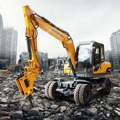 Factory Supply Long Service Life Engine Rated Power 65kw Wheel Excavator