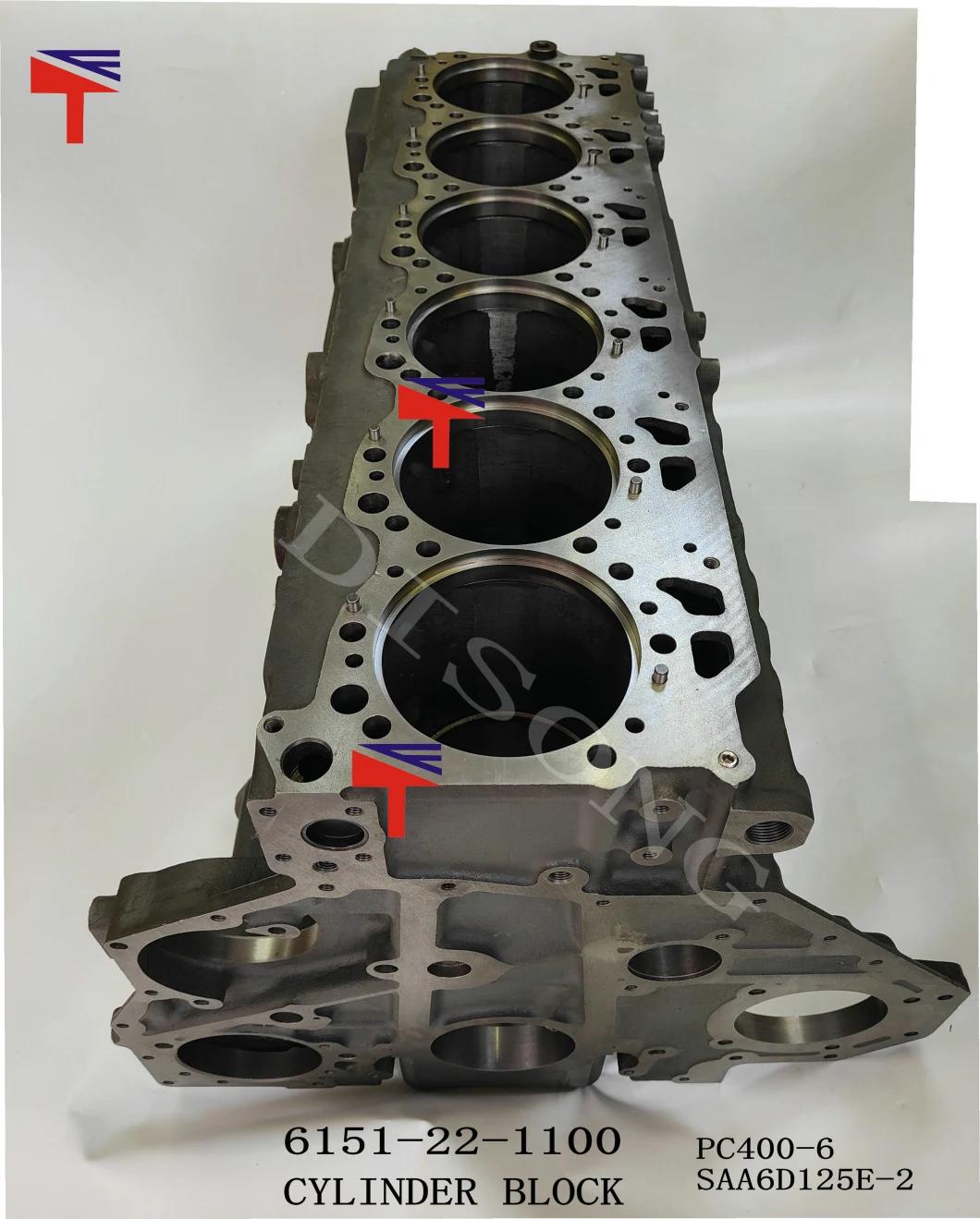 Cylinder Block 6151-22-1100 for Excavator PC400-6 Engine SAA6d125e-2