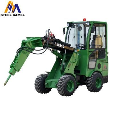 1 Ton Telescopic Wheel Shavel Loader Small Construction Machinery for Sale