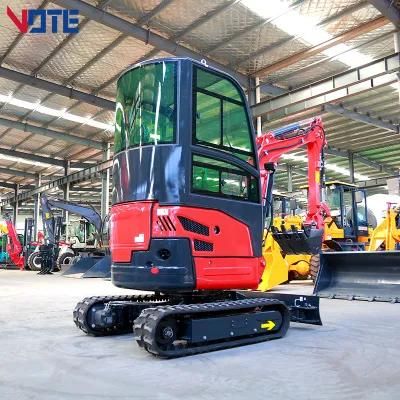 Best Price Household Smallest 0.8 Ton-3 Ton Small Digger Rubber Tracks Mini Excavator for Indoors Work