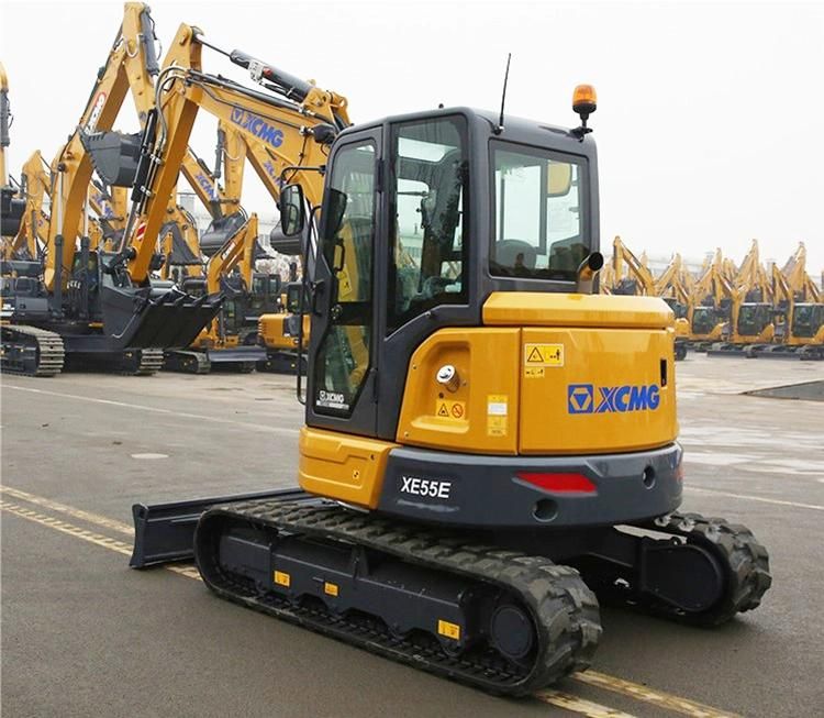 XCMG Official Xe55e CE Approved 5.5 Ton Hydraulic Excavators Mini Crawler Digger for Sale